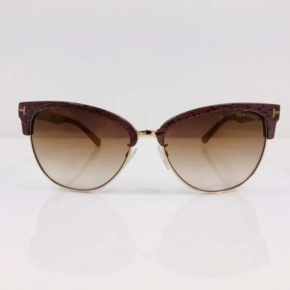 New TOM FORD Fany Brown Cat Eye Sunglasses - Picture 4 of 16